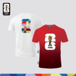 FIFA World Cup 2026™ Unisex 100% Combed Cotton Tee - White FIFA World Cup 2026™ Unisex Microfiber Dry-Fit Jersey Red/ Black (MY ONLY)